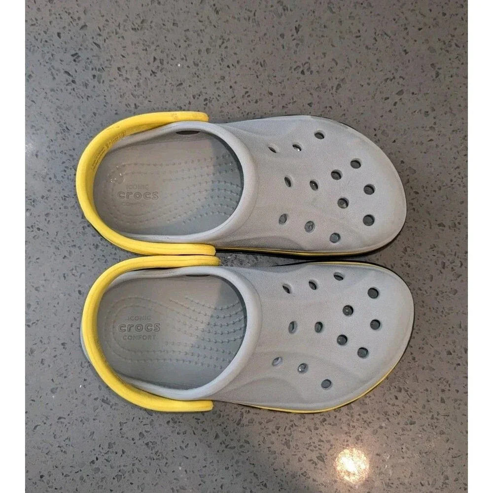 Crocs Kids Bayaband Clog Slip On Comfort Water Shoes Construction Yellow Size C9